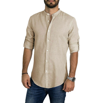 Camicia coreana in 100%lino