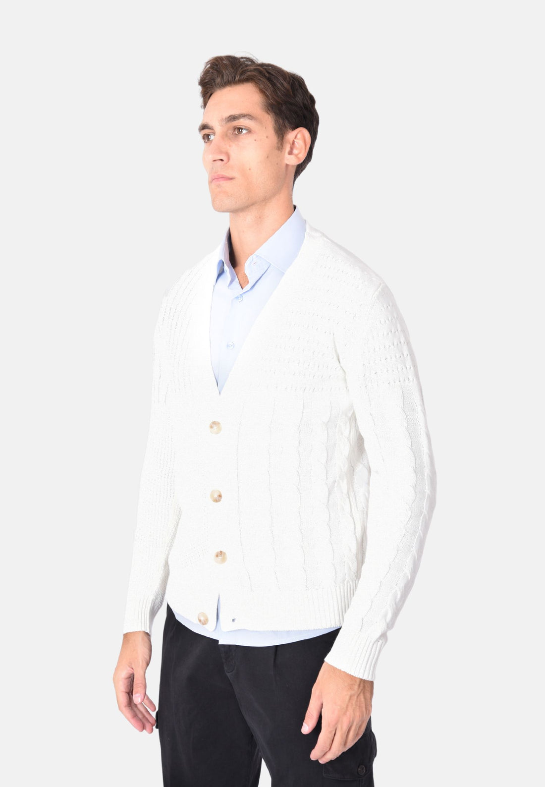 Cardigan con trecce
