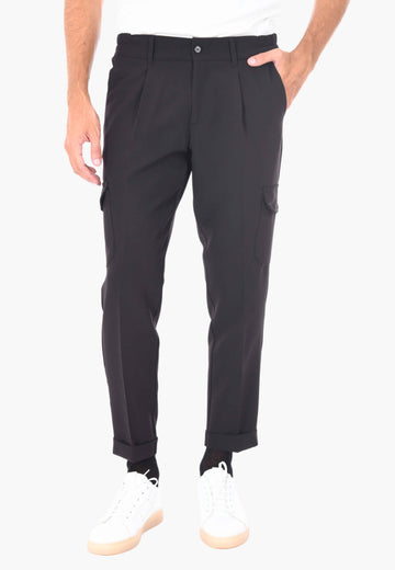 Pantaloni cargo con risvoltino