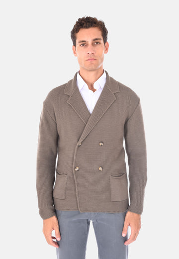 Giacca in maglia doppiopetto