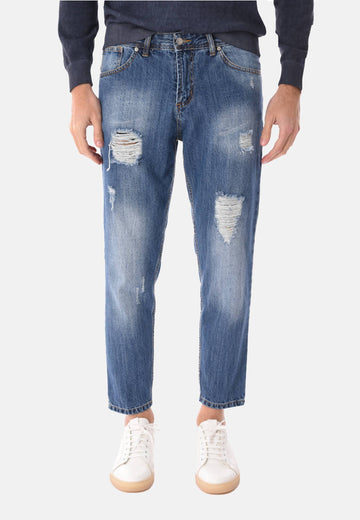 Jeans strappato carrot fit