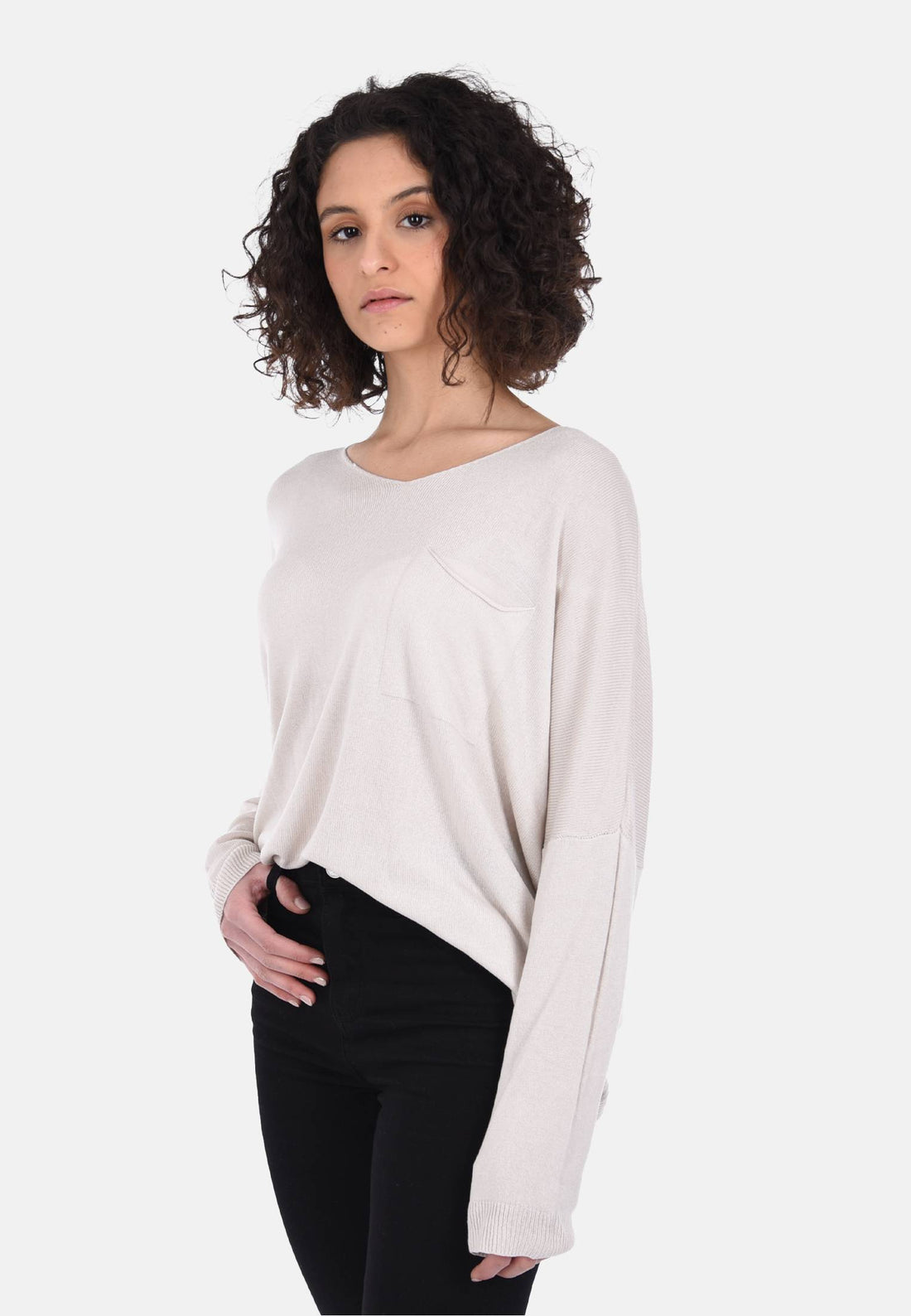 Pull en fil avec poche