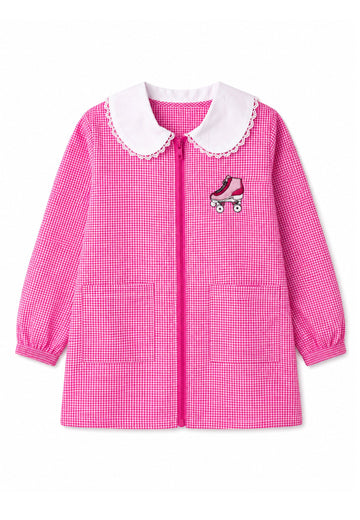 Grembiule A-464 Pattino Quadretti Rosa Bambina Zal
