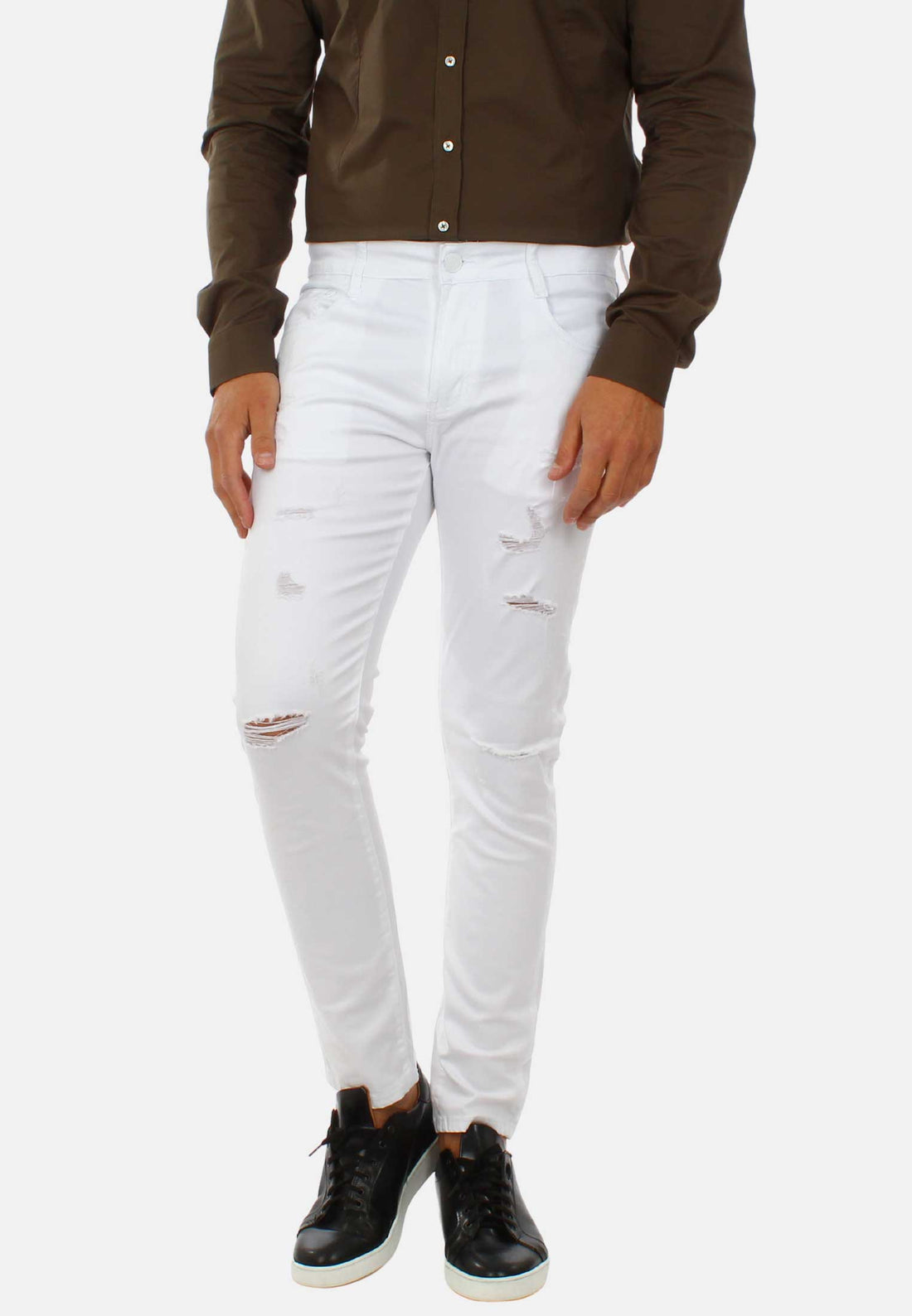Jeans con strappi frontali