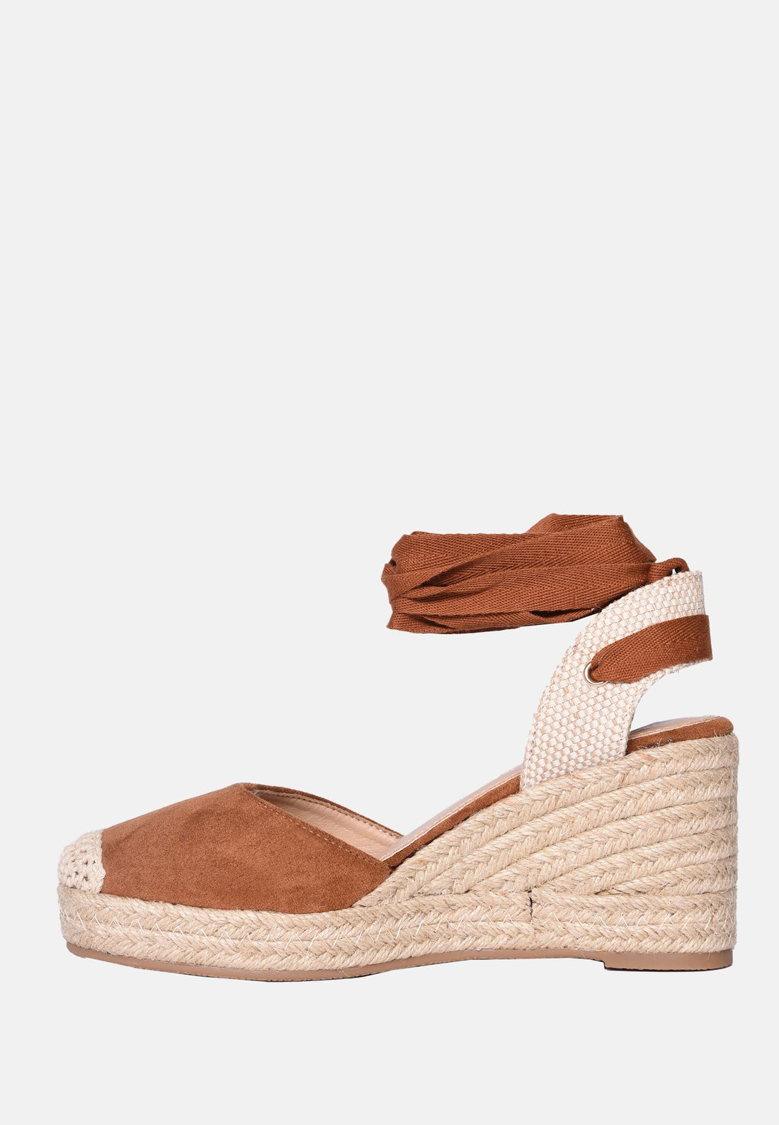 Espadrillas zeppa con lacci
