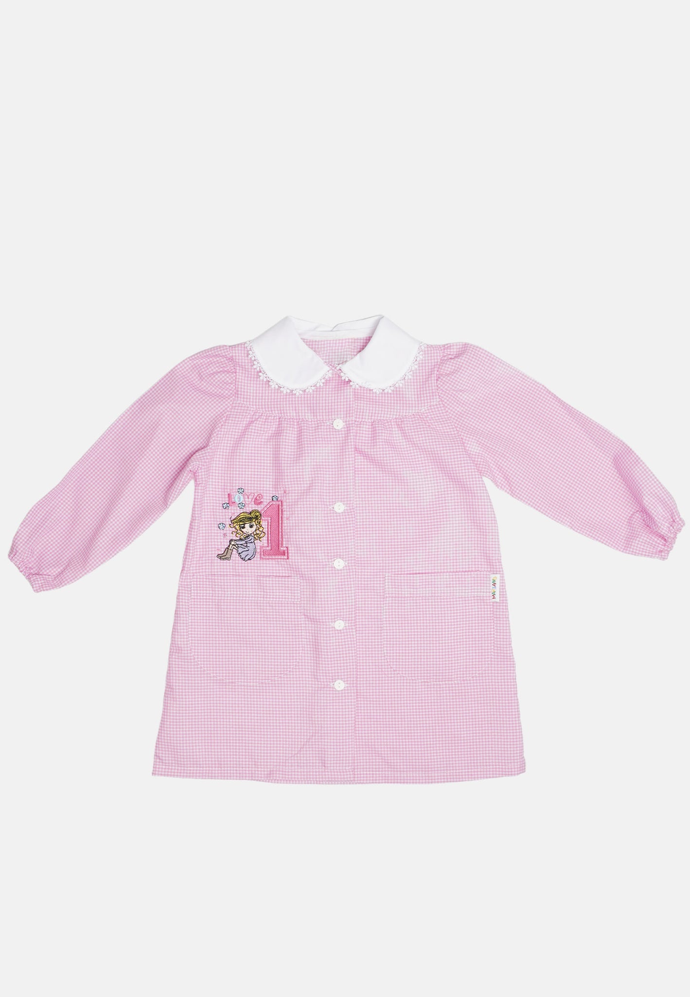 Grembiule Bimba Quadretti MN938 ragazza 1 made in italy Asilo Rosa  da 2 anni a 8 anni Zalando