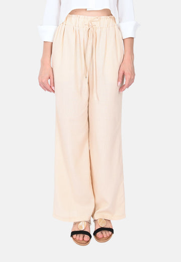 Pantalon palazzo en lin