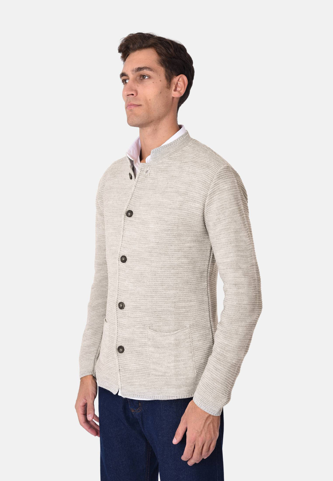 Cardigan con collo coreana