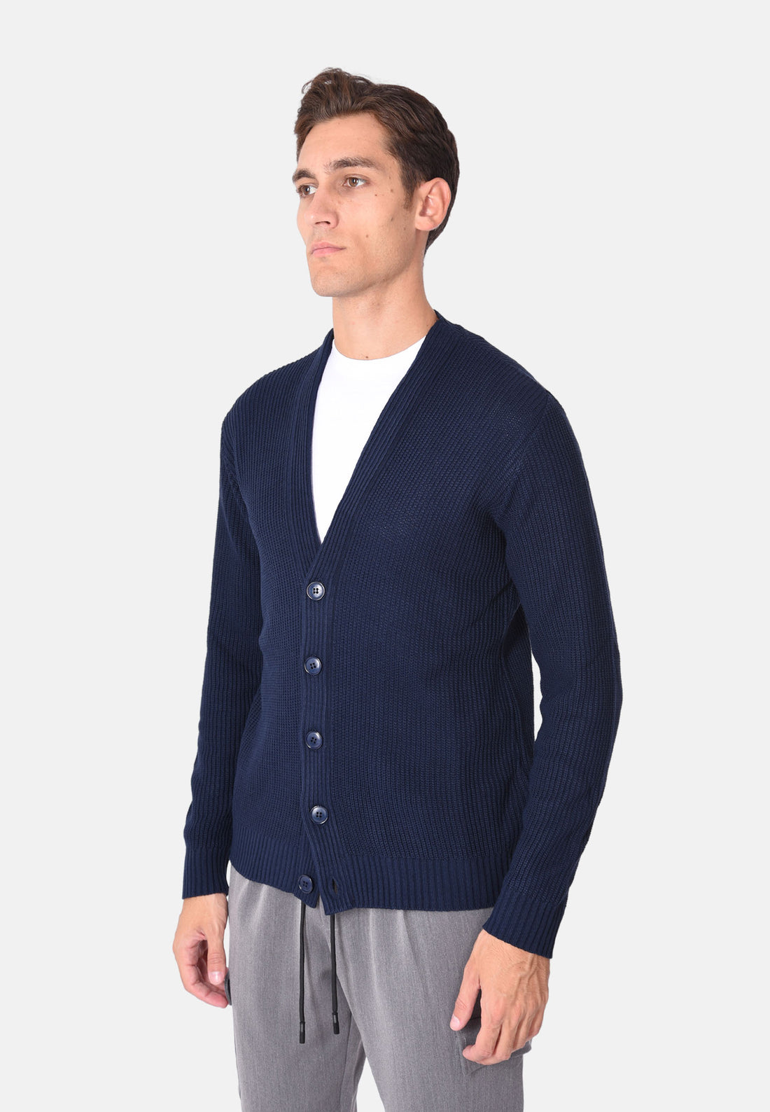 Cardigan in lana scollo a V