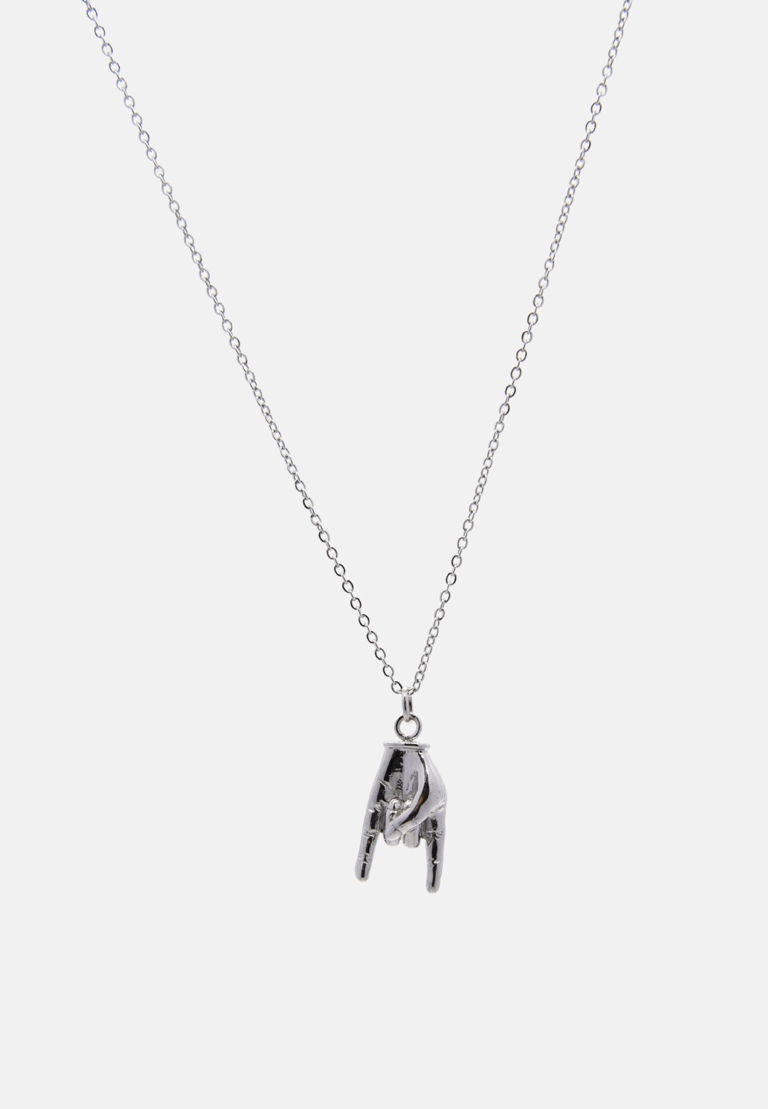 Collana Mano Con le Corna Portafortuna Regalo Uomo Donna In Argento 925 Collana Mano Con le Corna Portafortuna Regalo Uomo Donna In Argento 925
