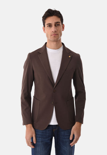 Giacca monopetto misto cotone