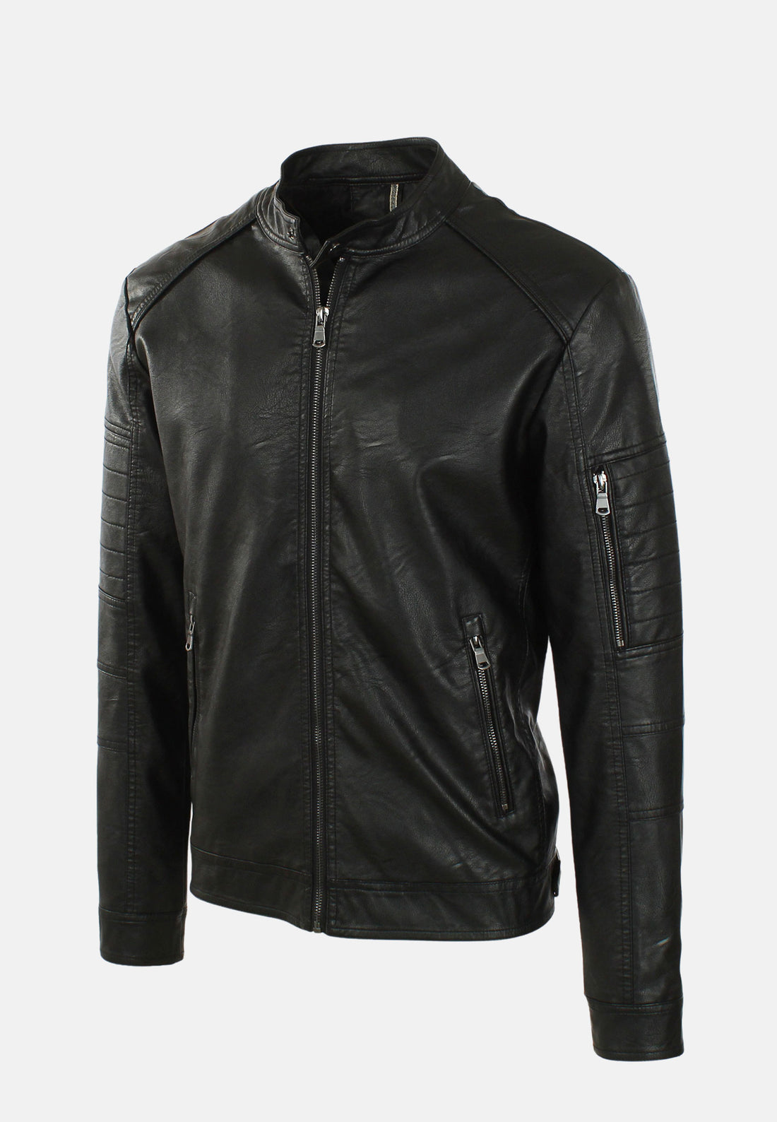 Veste motard en cuir écologique