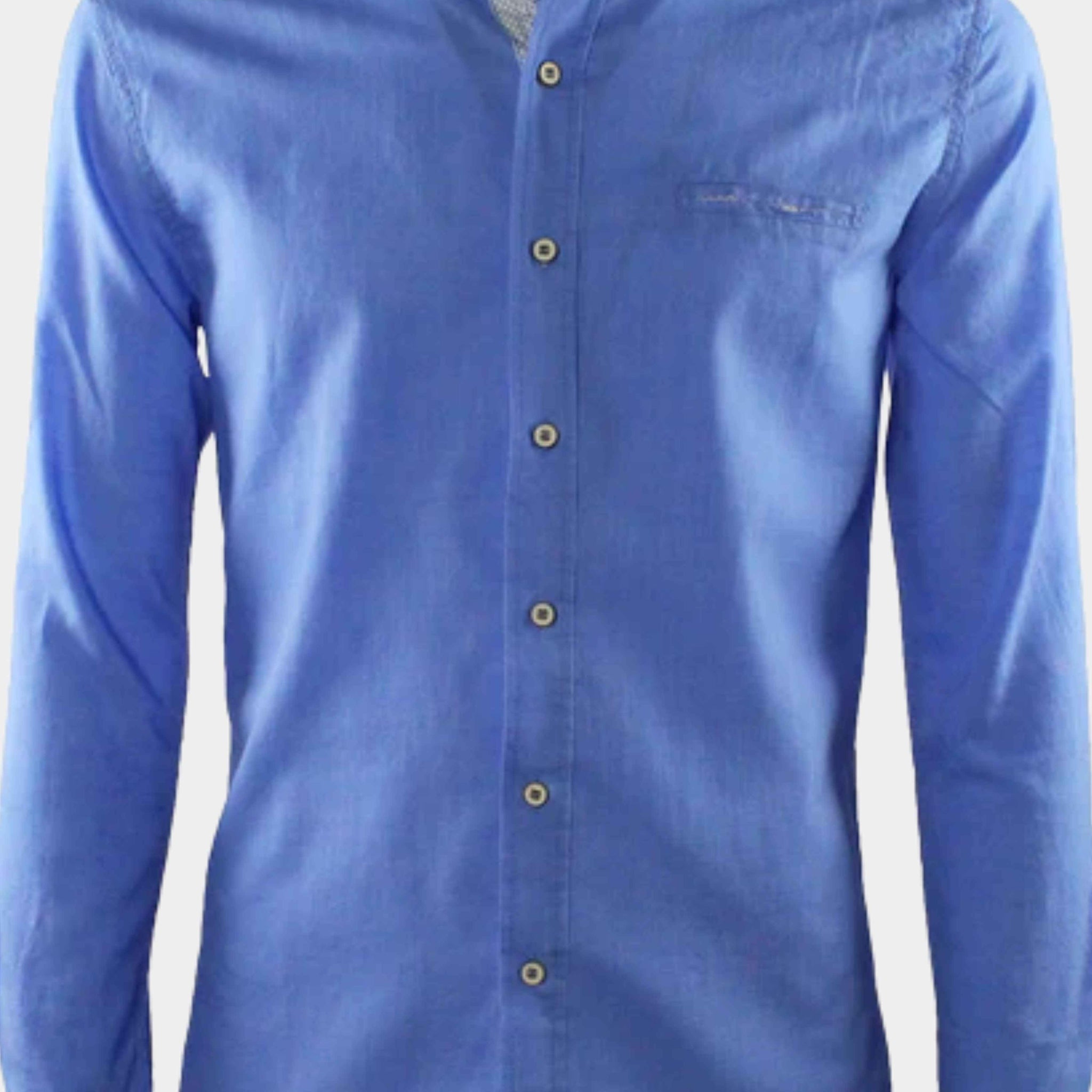 Camicia collo coreano con taschino