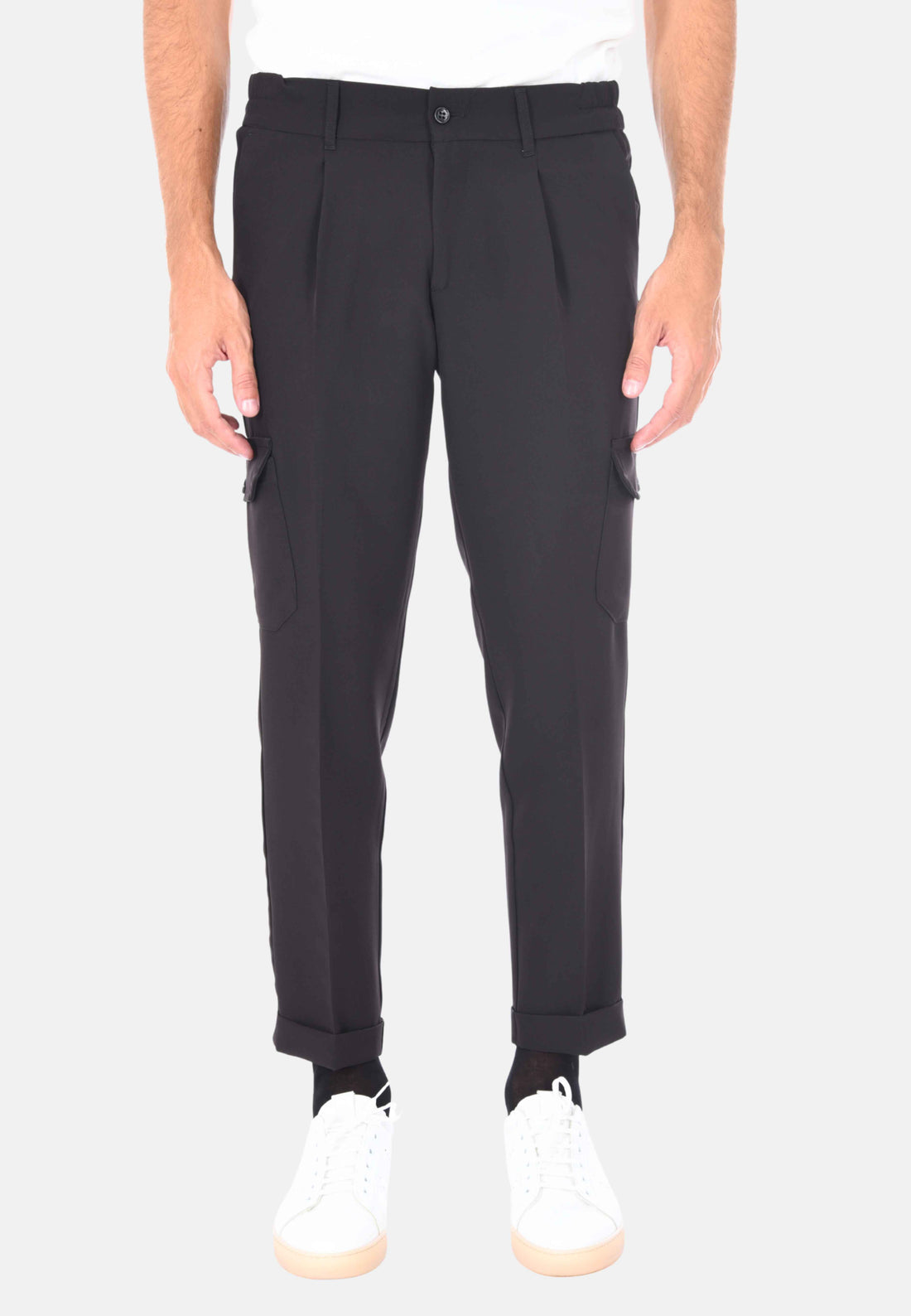 Pantaloni cargo con risvoltino