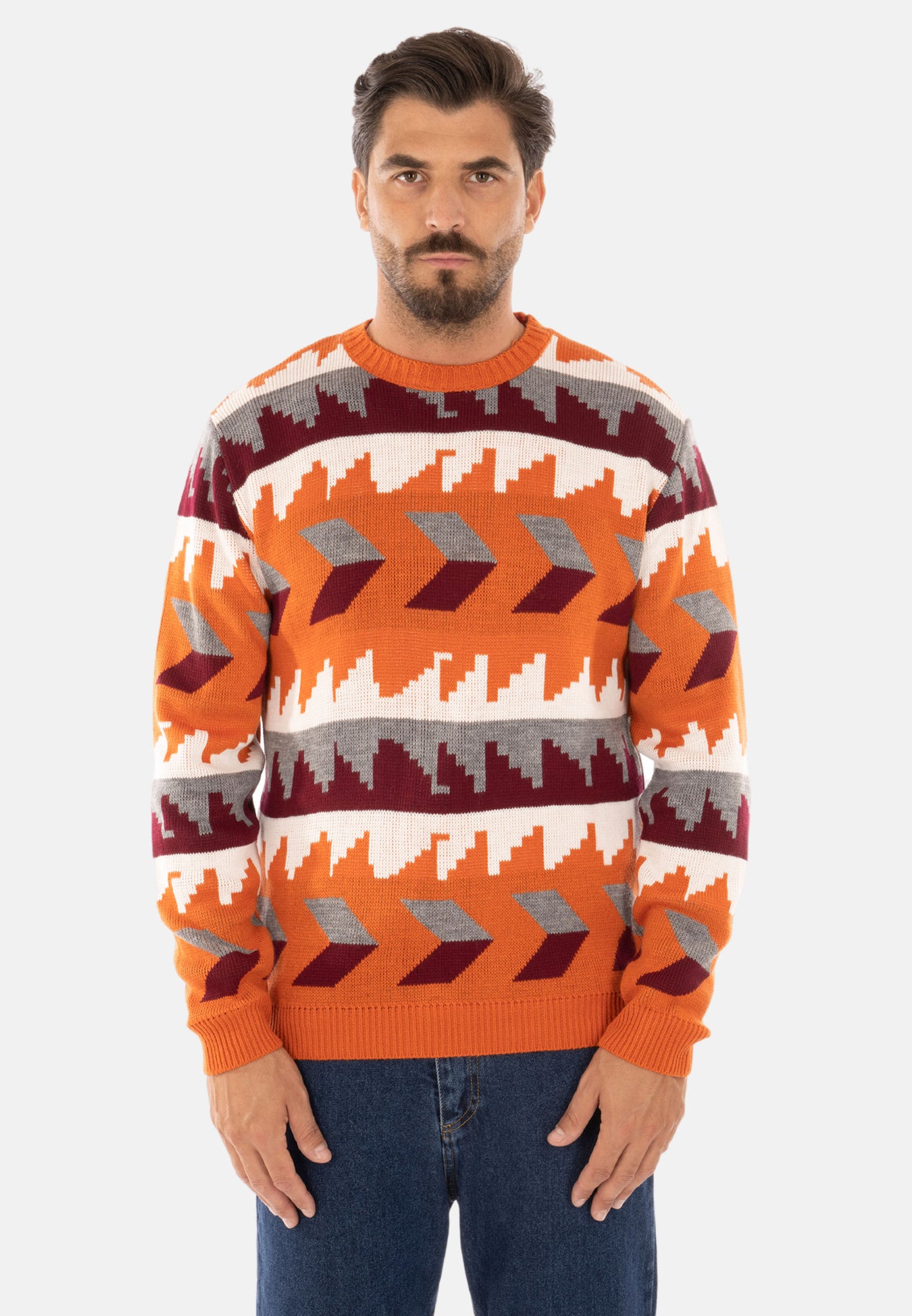 Maglione fantasia geometrica