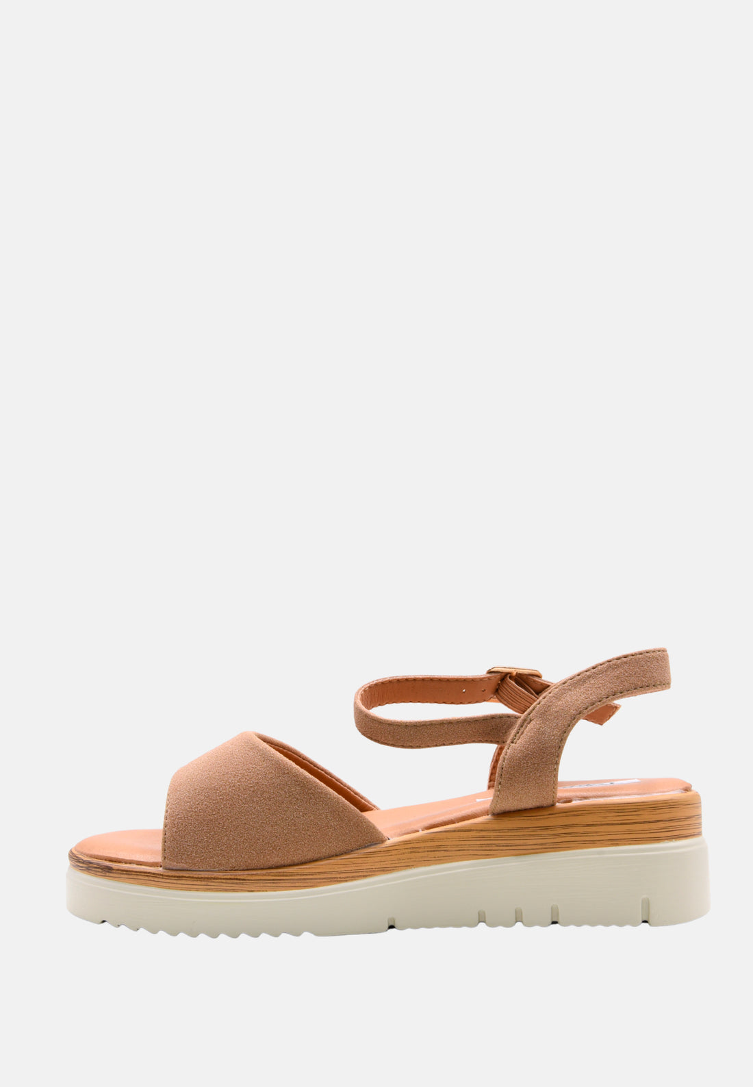 Sandali zeppa scamosciati