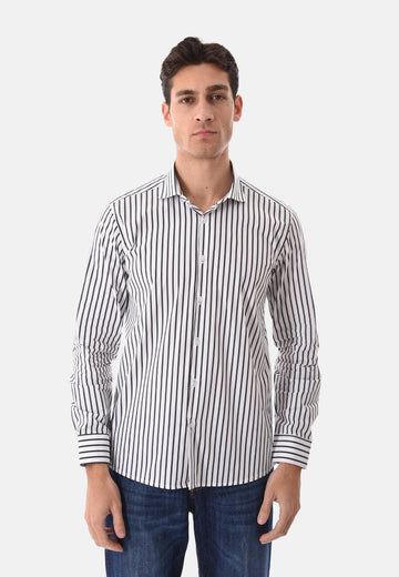 Camicia a righe blu
