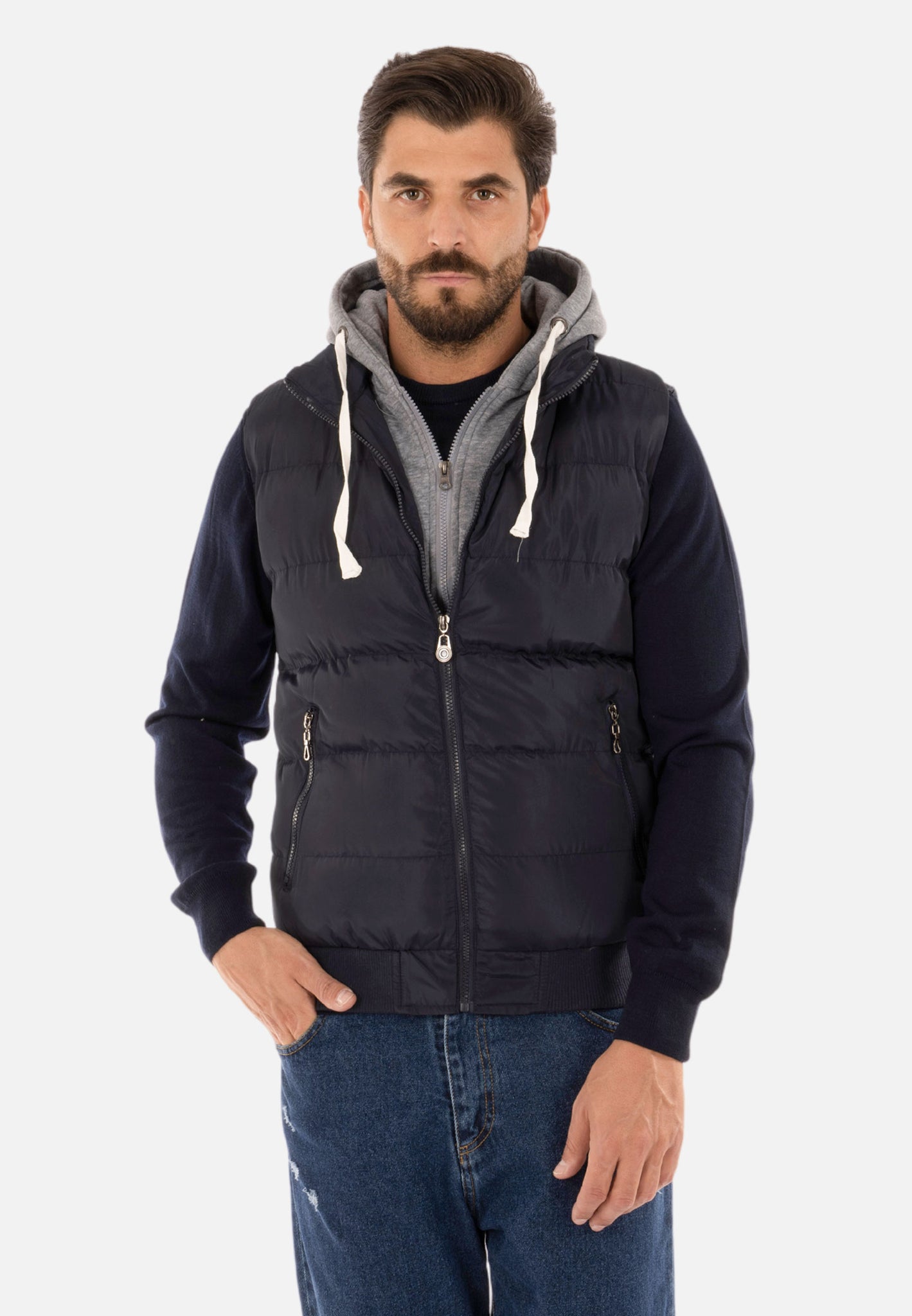 Gilet sans manches avec capuche polaire