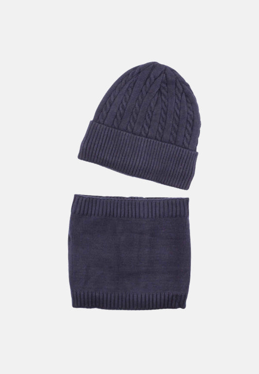 Hat and neck warmer set
