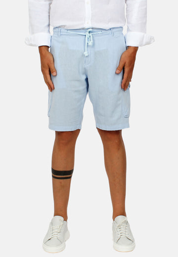 Linen cargo shorts