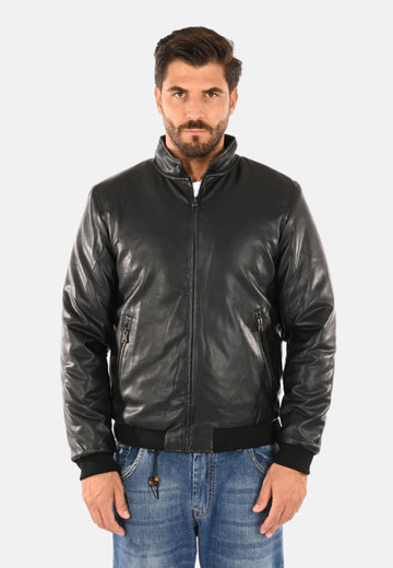 Double face faux leather jacket