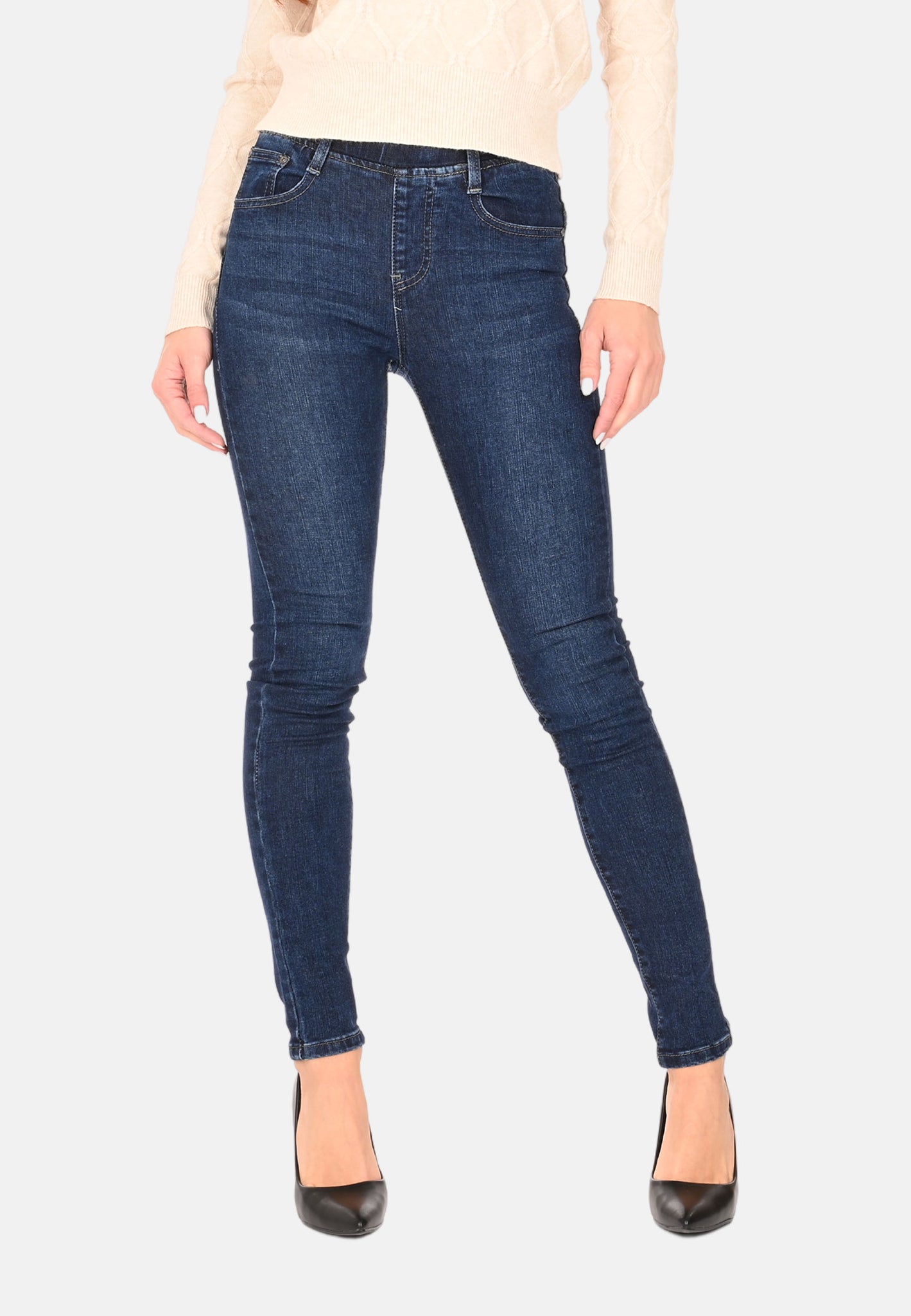 Jeans with elastic waist