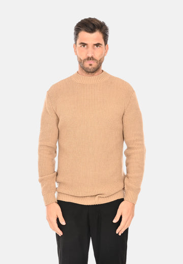Crew neck sweater in wool