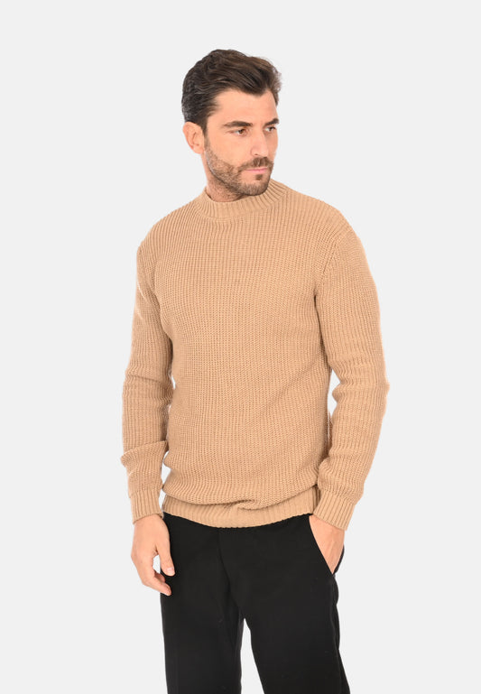 Crew neck sweater in wool