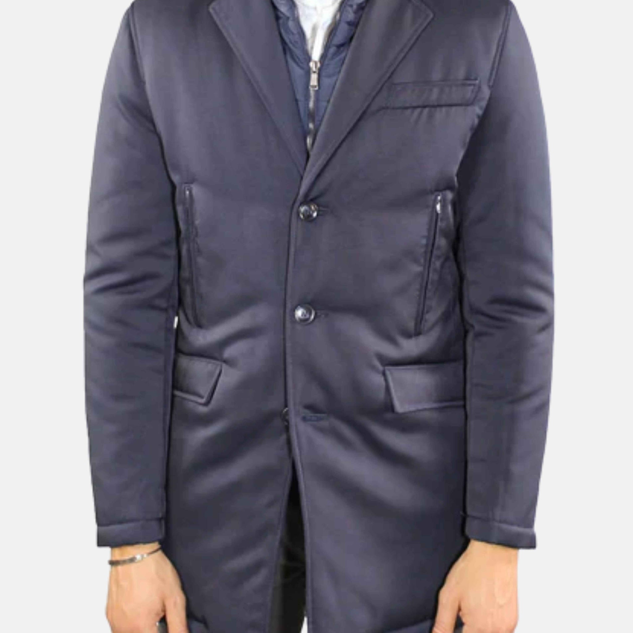 Elegant blue waterproof jacket