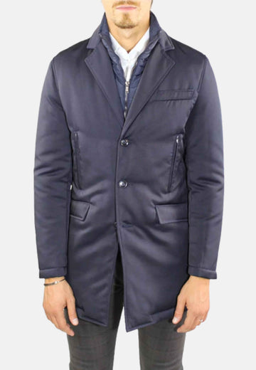 Elegant blue waterproof jacket