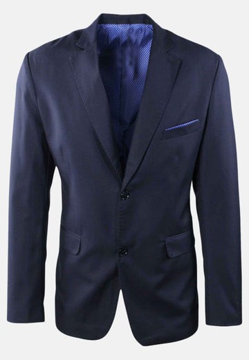 Single-breasted jacket with patterned pocket square
