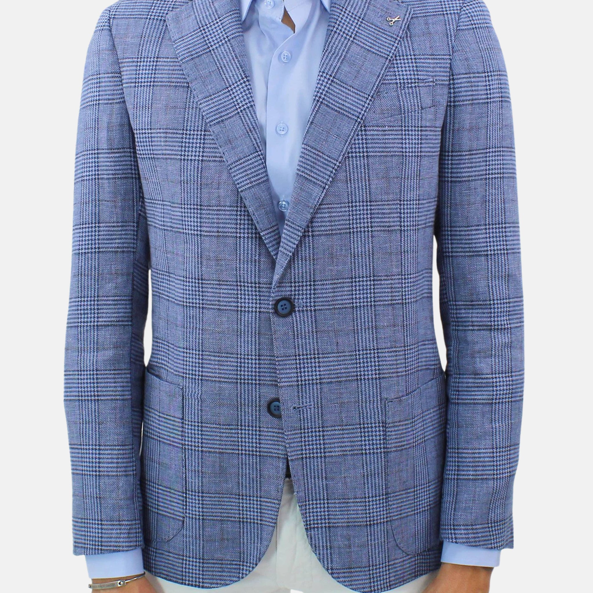 Light blue linen blend jacket
