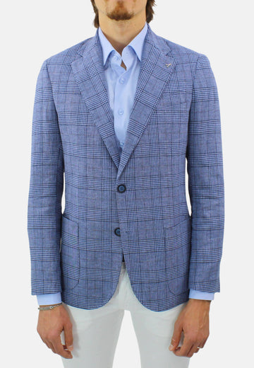 Light blue linen blend jacket