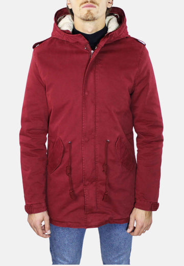 Parka with removable sherpa inner fur