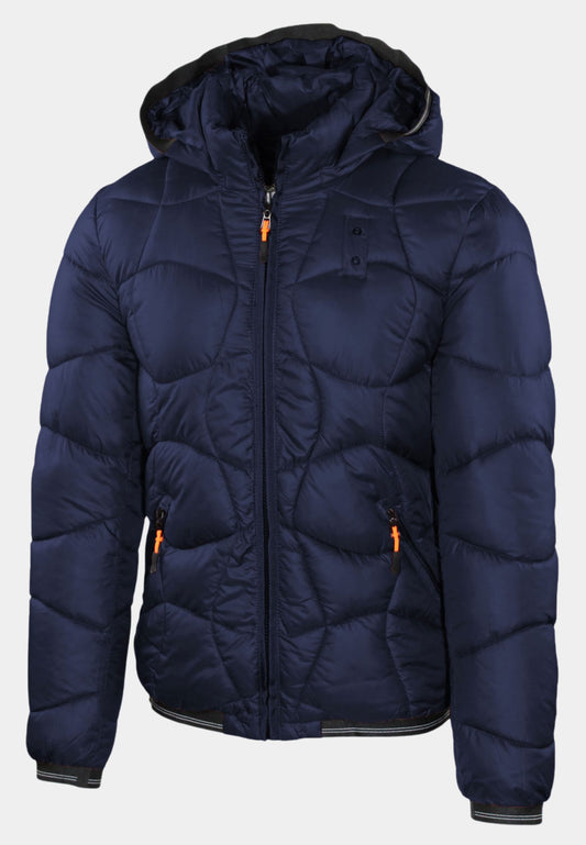 Wave quilted jacket