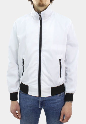 Waterproof jacket with black zip