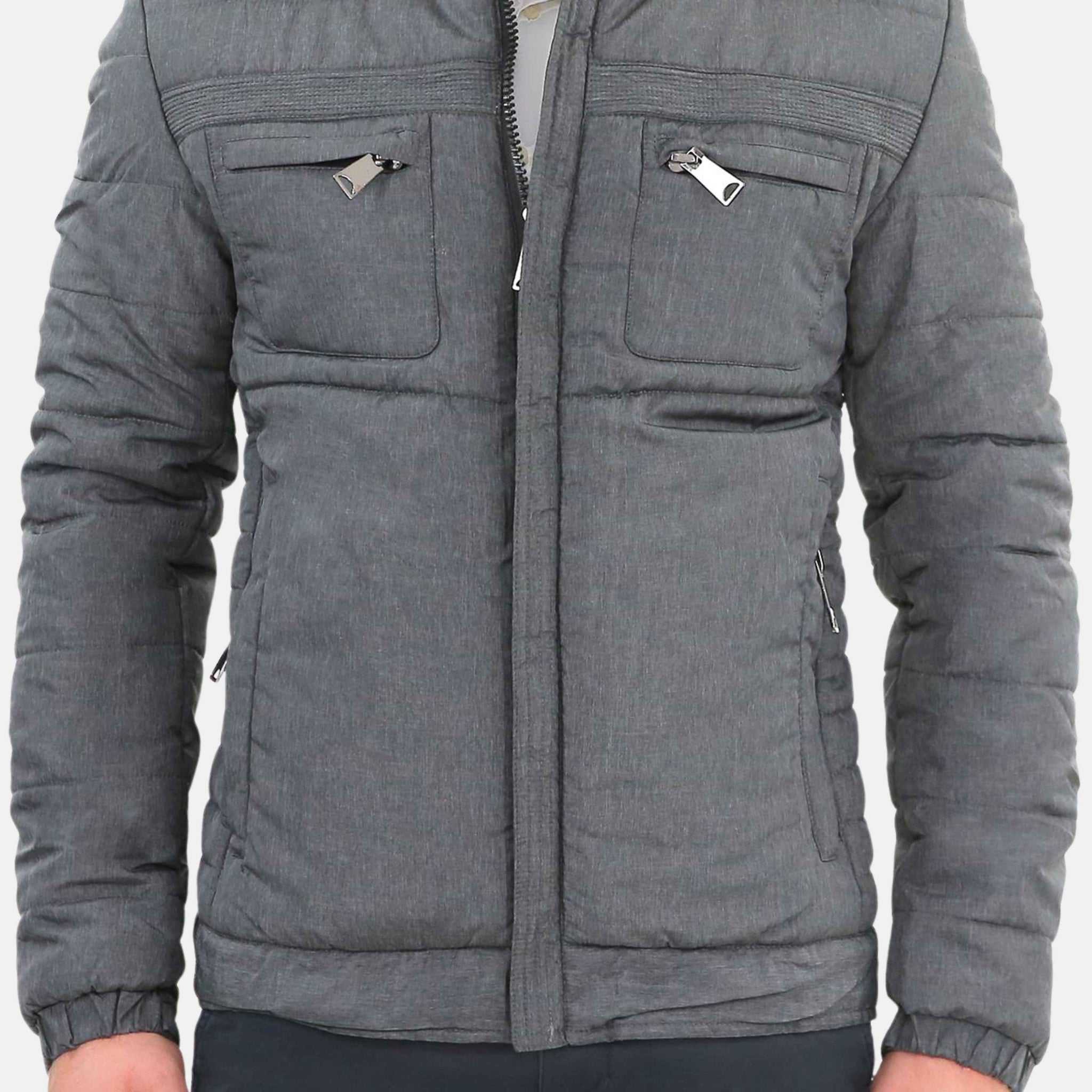 Down jacket with Korean collar