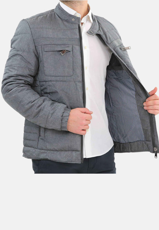 Down jacket with Korean collar