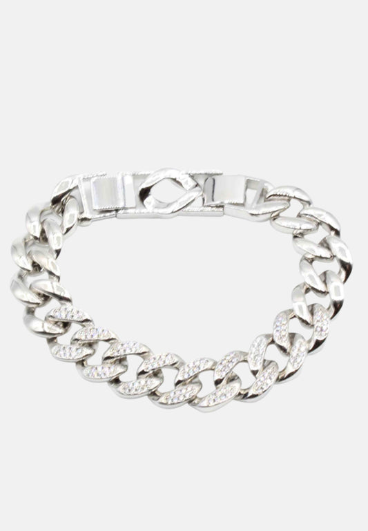 Chain bracelet with glitter