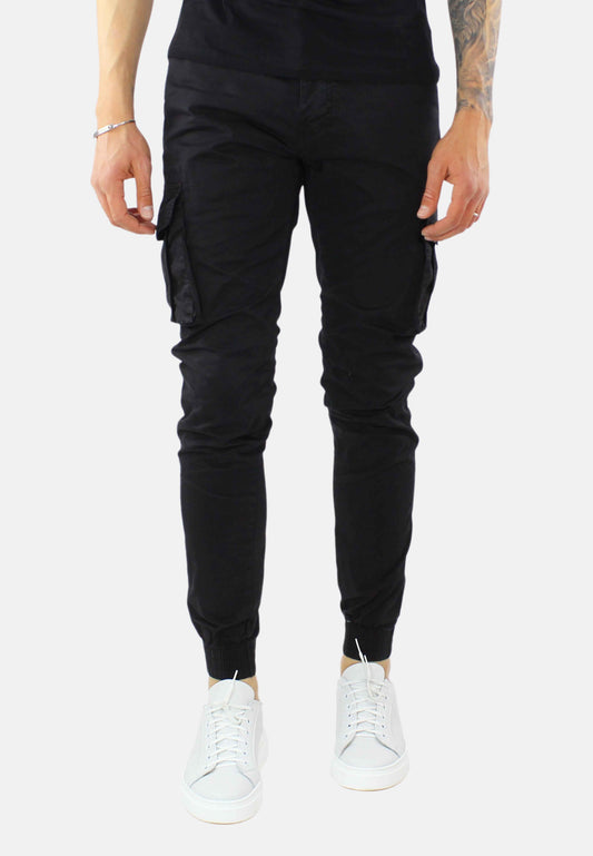 Lightweight cargo trousers with elasticated ankles