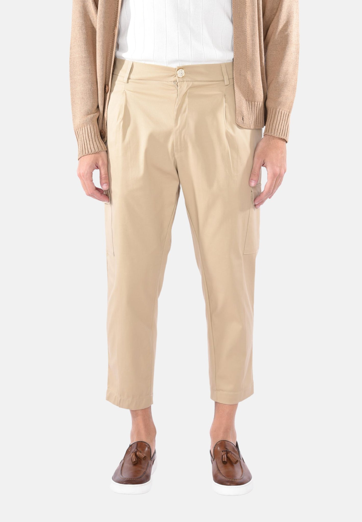 Pantaloni cargo cropped