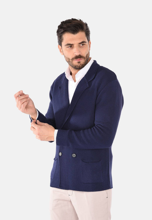 Double-breasted jacket cardigan