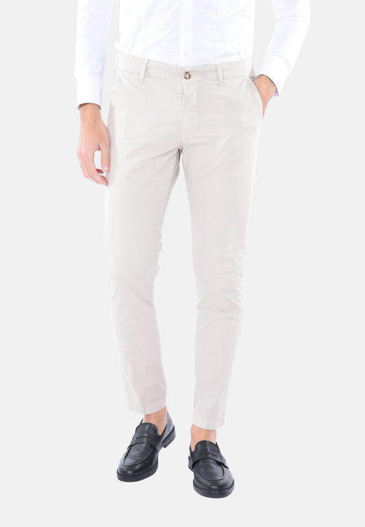 Solid color trousers