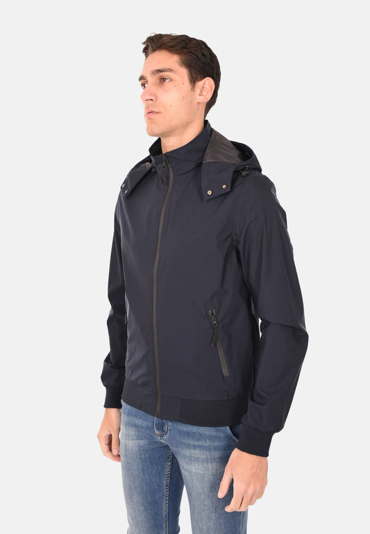 Waterproof jacket with detachable hood