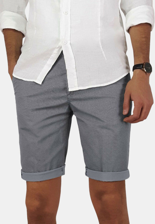 Micro-patterned Bermuda shorts