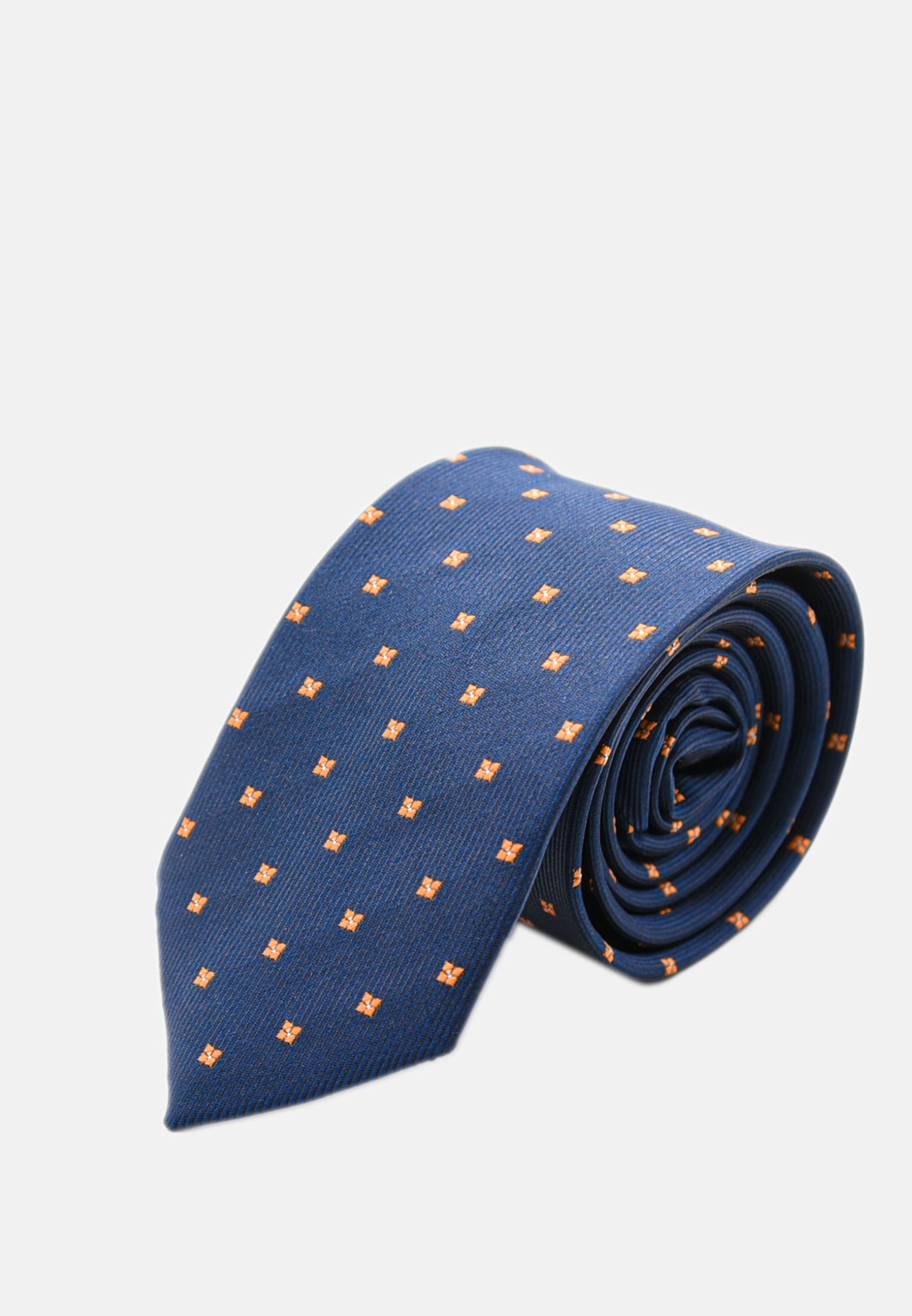 Cravatta con fiori arancio