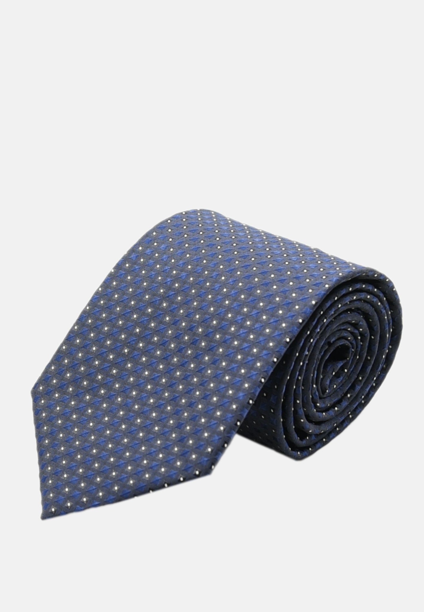 Cravate à carreaux et pois 8 cm