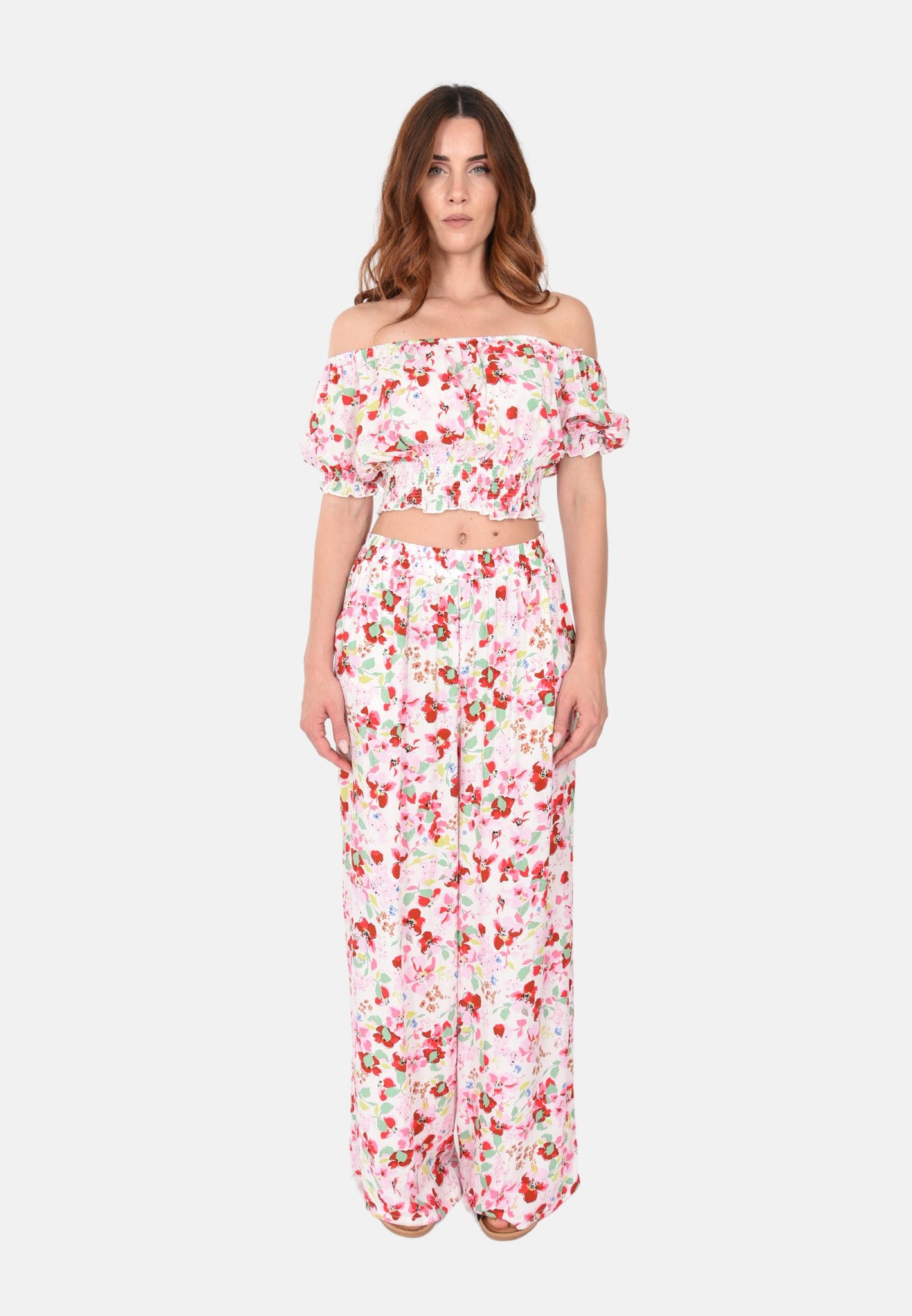 Floral set with trousers