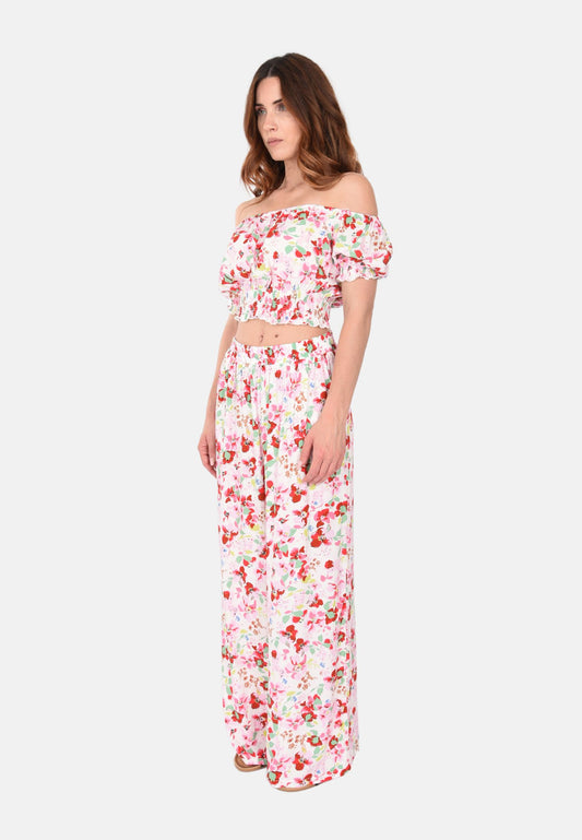 Floral set with trousers