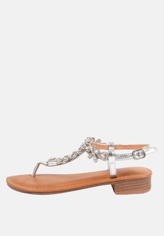 Flip-flop sandal with glitter